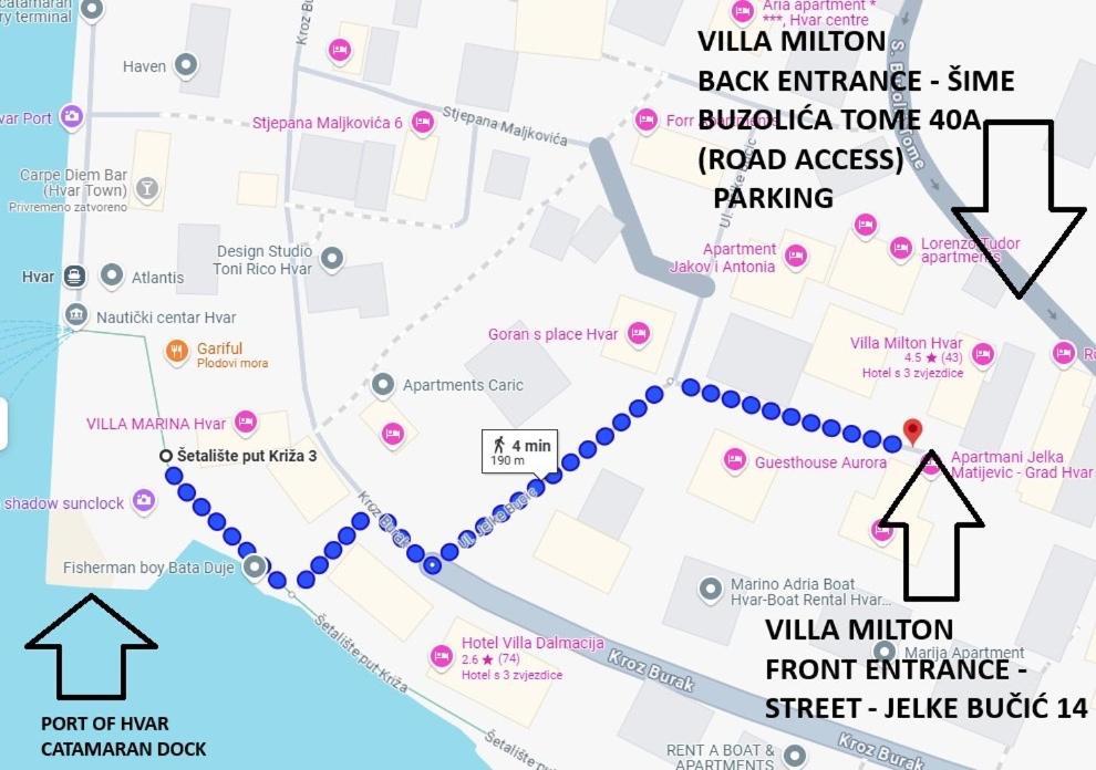 Villa Milton Hvar Хвар Екстериор снимка